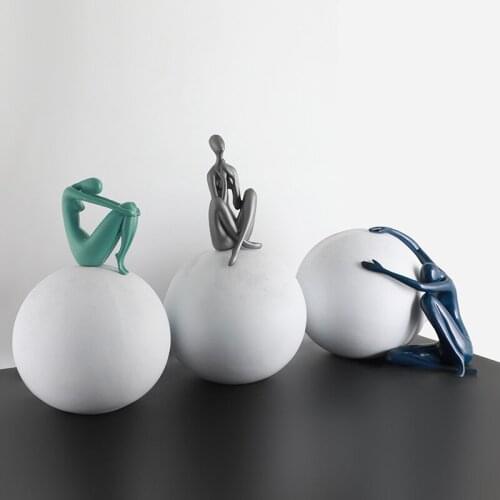 Ins Style Home Trend Decoration TV Cabinet Decoration Creative Ball Color Villain Cute Ornaments