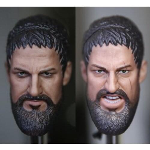 1:6 scale male Figure accessories Gerard Butler Spartan Warriors 300 King Leonidas head shape carved for 12" Action figure doll