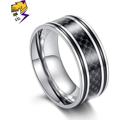 Modis Mens Rubber Weave Fiber Black Rings Titanium Steel Simple Wedding Bands Ring Cool Stuff OL Jewelry Birthday Christmas Gift