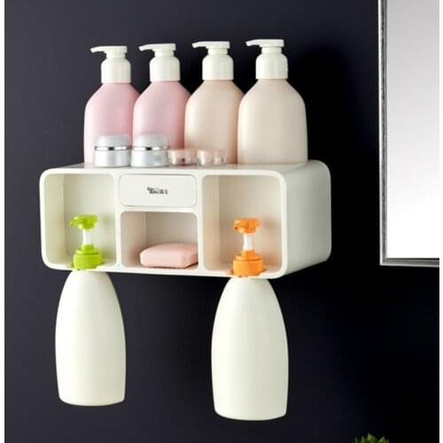 1Pc Wall-mounted Bathroom Shampoo Storage Rack Creative Hanging Toilet Sanitizer Soap Holder Home Supplies