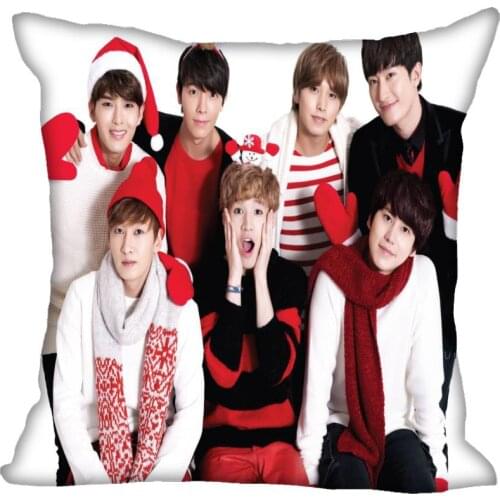 High Quality Custom Super junior throw Pillowcase Square Zippered Pillow Cover Custom Gift 20x20cm 35x35cm 40x40cm