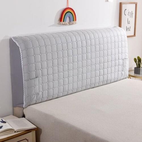 Solid Color Bed Head Cover Elastic All-inclusive Headboard Cover Bed Back Dust Protector Cover Quilted Bedhead Cover