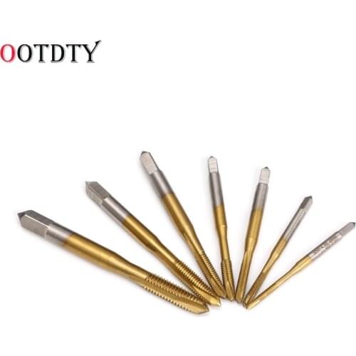 OOTDTY M2/M2.5/M3/M3.5/M4/M5/M6 HSS Metric Straight Flute Thread Screw Tap Plug Tap