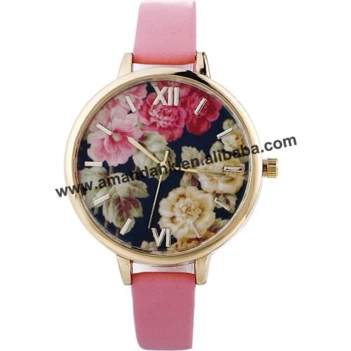 Wholesale Fashion Big Flower Women Watch Hot Sale Lady Women Men Fashion Dress Quartz Wristwatches Hot Students Watches
