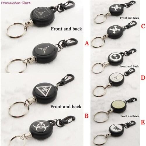 Outdoor Telescopic Wire Rope Key Burglar Retractable Keychain Tactical Chain Return Key Ring Holder Camping Travel Kits