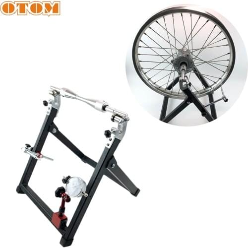 OTOM Motorcycle Wheel Balance Adjustment Frame Hub Repair Stand Rack Universal Parking Holder Spoke Ring Rim Correction Fix Tool