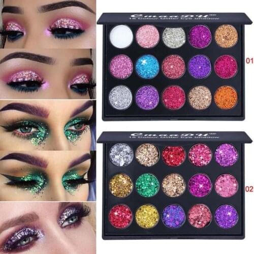 Pressed Matte Glitter Shimmer Palette Diamond Eyeshadow Palette Shimmer Smokey Eyes Brush Korean Cosmetic Set Makeup Palette