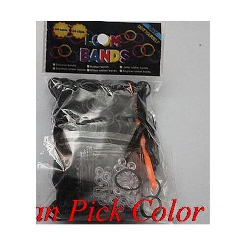 Girls Ct5ul 600 bands+24 S-Clips Tie Dye Silicone Elastic Candy Rubber Loom Bands Multy mixed Refill Bracelet crystal