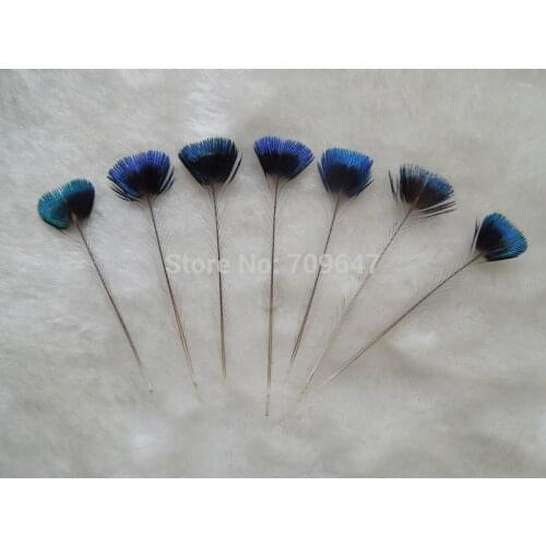 Rare Feathers! 20Pcs/Lot 5-6cm Long NATURAL PEACOCK CROWN FEATHERS-Fly Tying Material,Rare Peacock Feathers