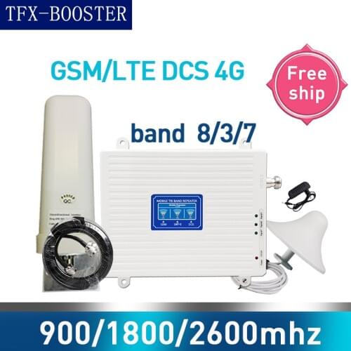 TFX-BOOSTER Russia 4G signal booster 900 1800 2600 GSM DCS LTE 2G 3G 4G Tri-Band Cellular signal Repeater GSM Mobile Signal