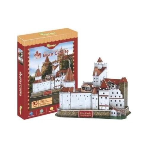 Romania Bran Castle Learning 3D Paper DIY Jigsaw 3401 Puzzle Model Educational Toy Kits Children Boy Gift Toy