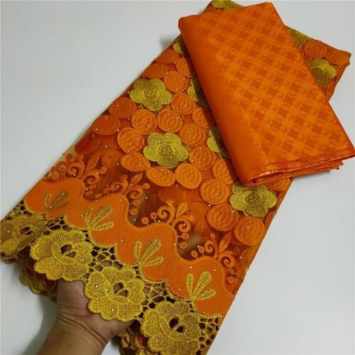 Swiss voile French Guipure Embroidery Mesh Lace Fabric 2021 High Quality African Bazin Fabrics For Dress 2.5+2.5Yards/Lot