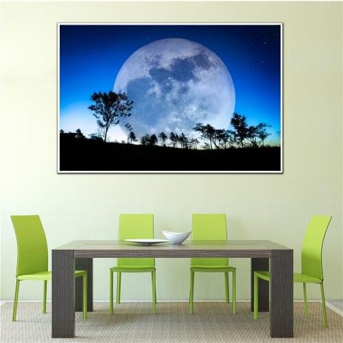 Modern Print Moon Poster Nordic Solar System Earth Outer Space Cavnas Painting Wall Pictures for Living Room Decoration