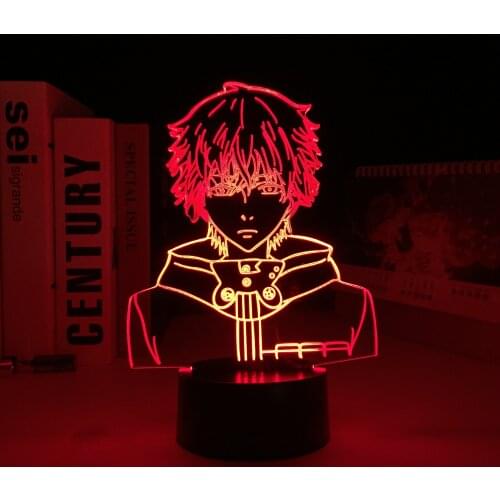 Tokyo Ghoul Ken Kaneki Anime 3D Lamp for Cool Birthday Gift Bedroom Decor Nightlight Acrylic Led Night Light Tokyo Ghoul