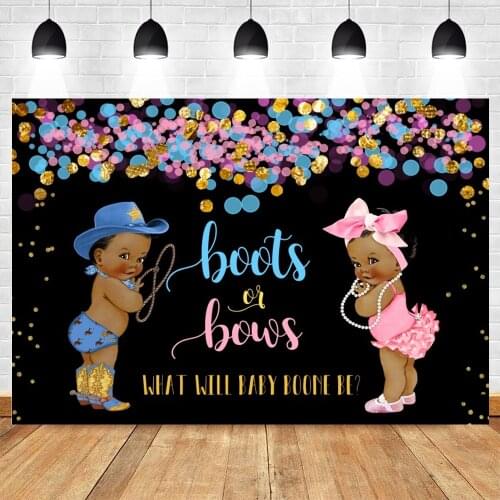 Gender Reveal Party Boy Or Girl Newborn Baby Shower Birthday Backdrop Photography Background Vinyl Custom Photophone Photozone