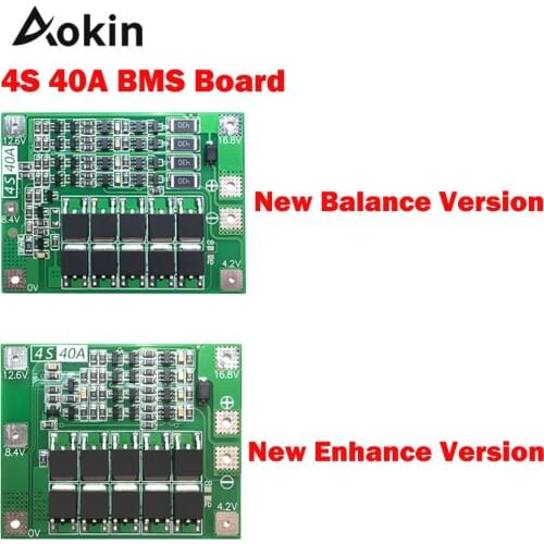 Aokin 4S 40A Li-ion Lithium Battery Protection Board 18650 Charger PCB BMS For Drill Motor 14.8V 16.8V Enhance/Balance Version
