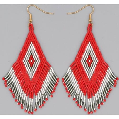Go2Boho 2021 Bohemian Handmade Beaded Long Tassel Earrings For Women MIYUKI Bead Statement Dangle Earrings Ethnic Jewelry