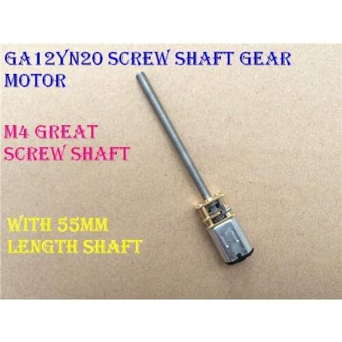 20PCS GA12YN20 M4 Great Screw Gear Motor Micro Thread Motor DIY Miniature DC Motor With 55mm Length Shaft