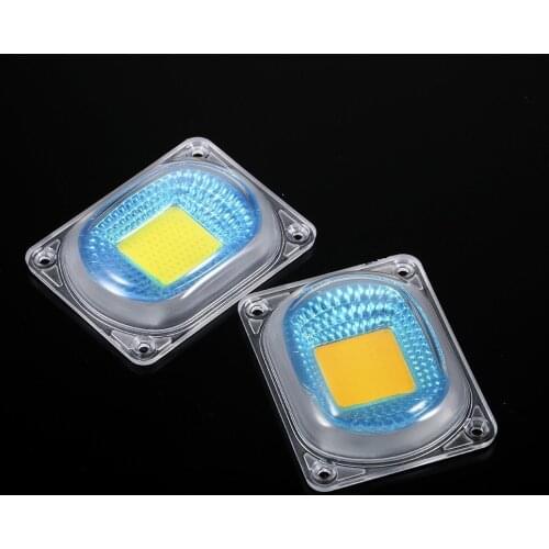 3PCS AC220V 50W White High Power 60*40mm COB LED Light Chip with Lens Integration Lamp Kit Set for Flood Project Portable Light