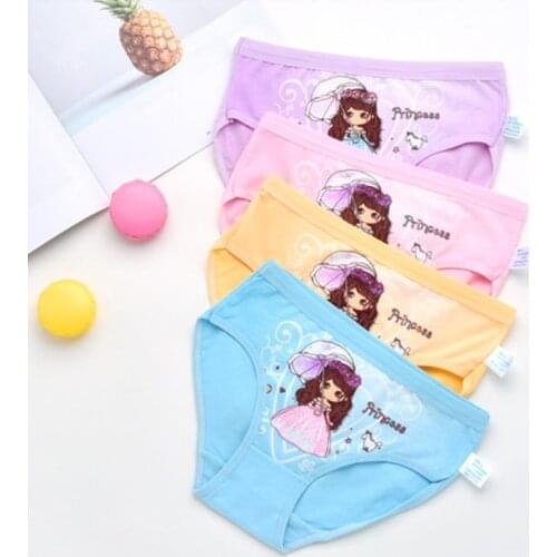 4Pcs/lot Kids Underwear Baby Girl Underwear Kids Panties Childs For Shorts For Nurseries Childrens Briefs