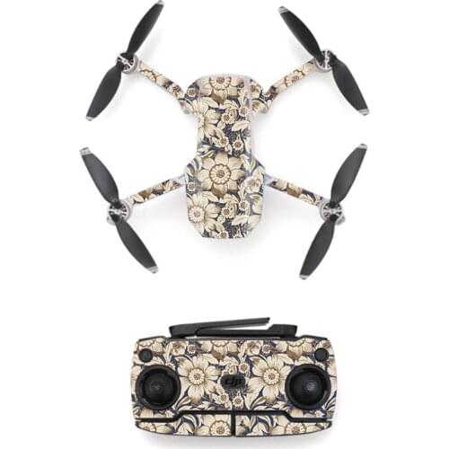 4 Styles Flowers Style Skin Sticker for DJI Mavic Mini Drone And Remote Controller Decal Vinyl Skins Cover 5 Styles