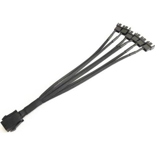 448F 27cm Length 12V Fan 6pin to Small 4pin/3pin PWM Extender Cable High Quality Computer Fan Accessories