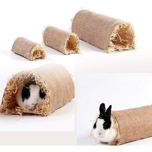 70% Dropshipping!Animal grass toys breathable anti-bite rabbit guinea pig chinchilla ferret hamster mouse pet tunnel toy