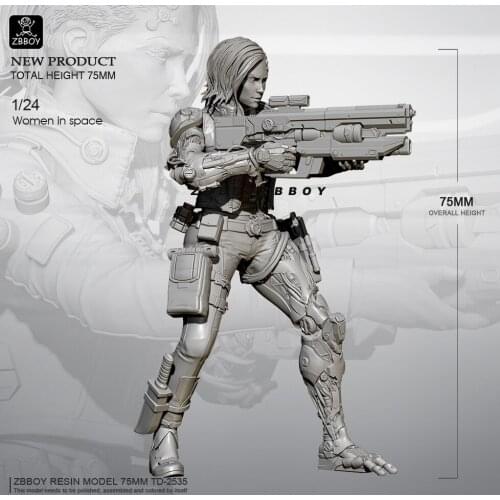 75mm Resin model kits figure beauty DIY self-assembled TD-2535