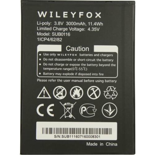 3000mAh SUB0116 battery for WILEYFOX Wileyfox Spark X phone