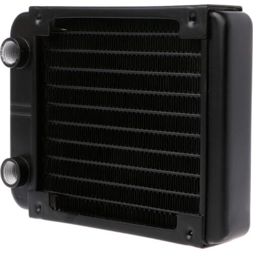 120mm Aluminum Computer Radiator Water Cooler 10 Tube CPU Heat Sink Exchanger