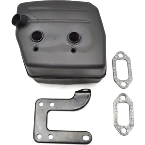 Chainsaw Exhaust Muffler with Support Gasket Plate for Husqvarna 61 66 162 266 268 272 Chainsaws 503476901 503406402
