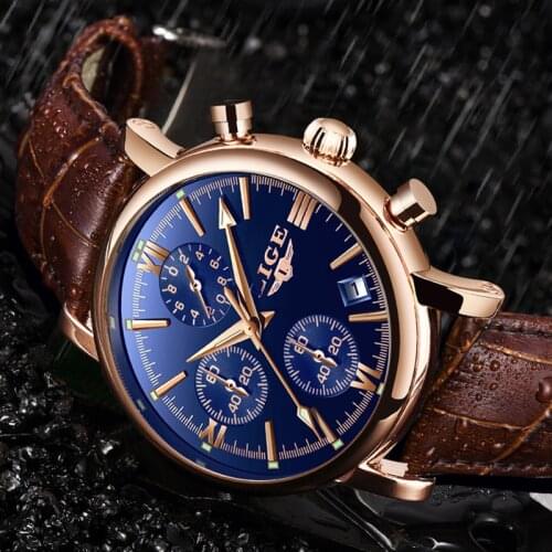 2020 LIGE Business Leather Fashion Waterproof Quartz Watch For Mens Watches Top Brand Luxury Male Date Clock Relogio Masculino