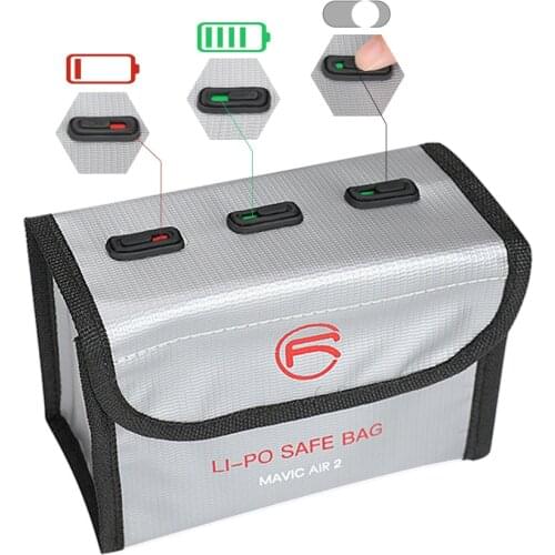 Upgraded DJI Air 2 LiPo Safe Bag Explosion-proof Protective Drone Battery Storage Pouch Bag for DJI Mavic Air 2 Accessories