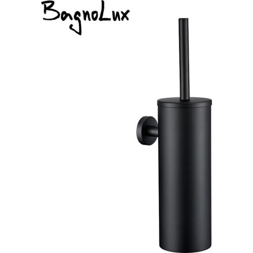 Black Stainless Steel Wall-Mounted Bathroom Accessories Toilet Brush