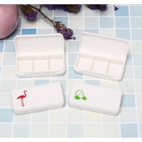Tablet Medicine Storage Dispenser Holder Three grid Compartment Travel Pill Box Organizer Health Care Tool