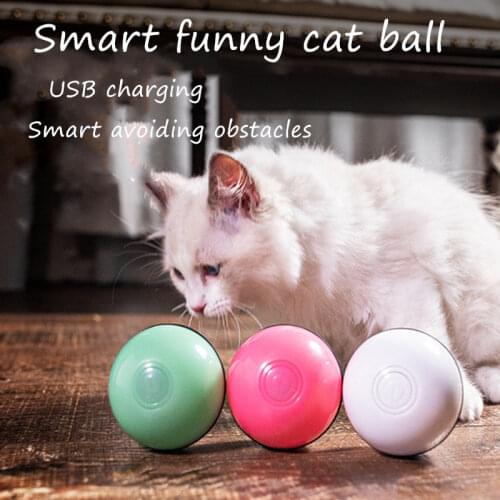USB charging Intelligent Laser cat toys luminescent pet toys avoid obstacles interactive fun toys for cat Pet training supplies