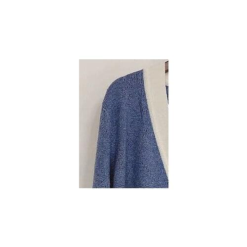 French Elegant 2021 Early Spring New Style Contrast Color Loose Micro-openwork Super Soft Blended Cardigan SW5101