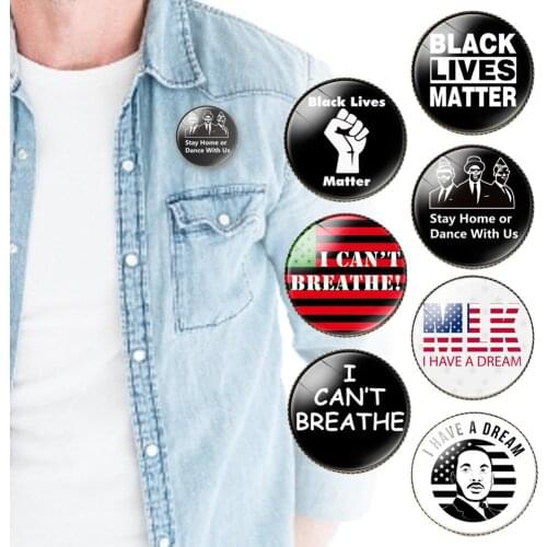 Black Lives Matter I CAN'T BREATHE Compact Portable Pinback Badge