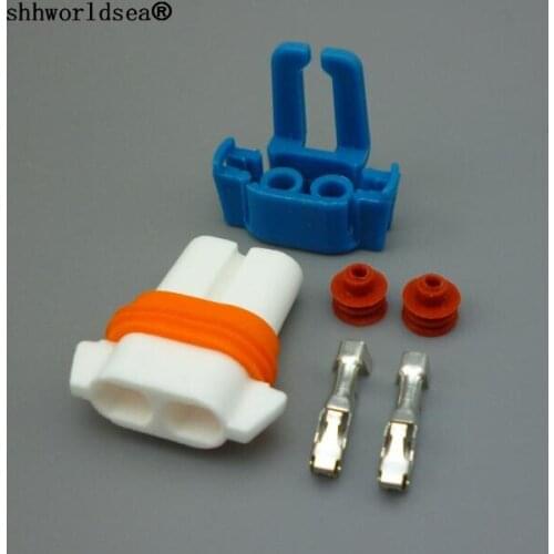 Shhworldsea 1/2/10/100set heat resistance ceramic HB4 bulb connector male female 9006 socket Easy installation 9006 connector