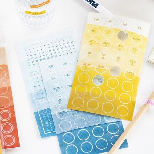 Korean Ins Style Literary Simple Decorative Stickers Notebook DIY Decoration Sticky Album Diary Scrapbooking kids Stationery