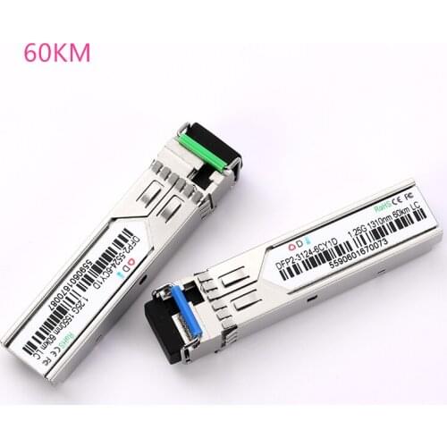 LC 60KM SFP Fiber optic module 155M LC 100KM 1490/1550nm Single Fiber SFP Optical Module SFP Transceiver FOR ONU OLT