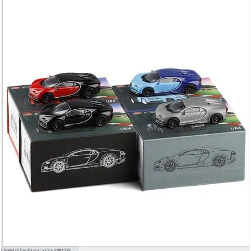 JKM 1/64 Alloy 2019 Bugatti Chiron Super Sports Car Model Car Shock Absorption Collection Metal Supercar Toys Vehicle