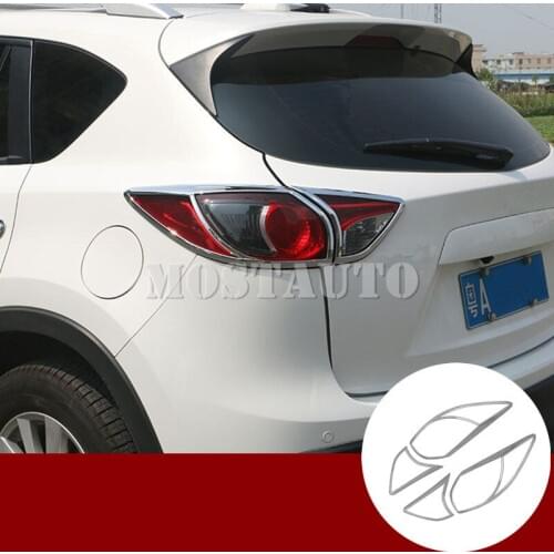 For Mazda CX-5 KE ABS Chrome Rear Tail Light Lamp Trim Cover 2012-206 4pcs Car Accessories Interior Car Decor Car Trim
