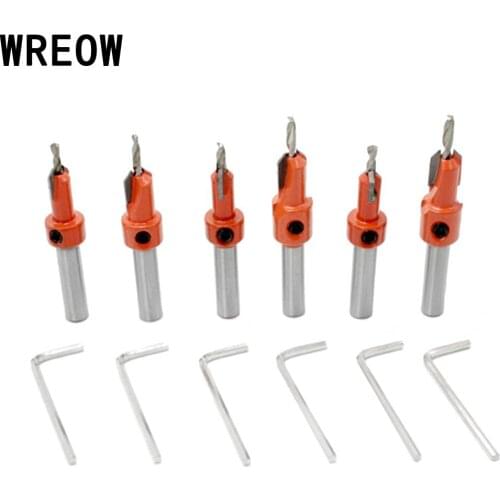 New 8mm-10mm Flute Screws Steel Countersink Drill Bit Drilling Carpentry Press Set Woodworking Tool Round Shank Power Tools