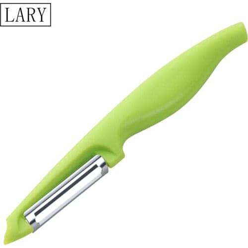 LARY 304 Stainless Steel Fruit Peeler Parer Radish Potato Kitchen Tools Green Color