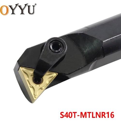 OYYU S40T-MTLNR16 Internal Lathe Cutting Shank 40mm MTLNR Turning Tool Holder Carbide Inserts Arbor S40T-MTLNL16