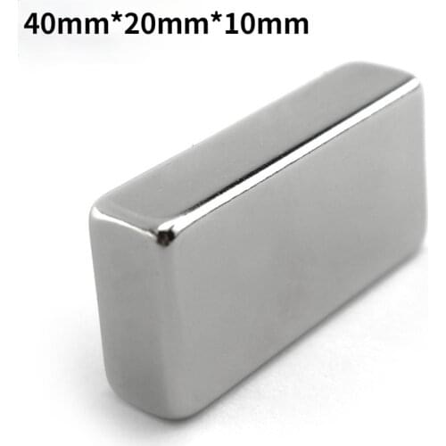 Lndustrial Super 40*20*10MM Neodymium Magnet Household Magnet Rectangular Neodymium Lron Boron Flat Magnet