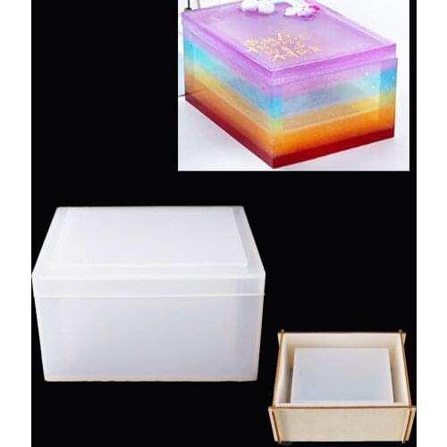 Creative DIY Tissue Box Silicone Mold For DIY gift box Craft Home Handmade Storage Box Making UV Epoxy Resin Molds supplies