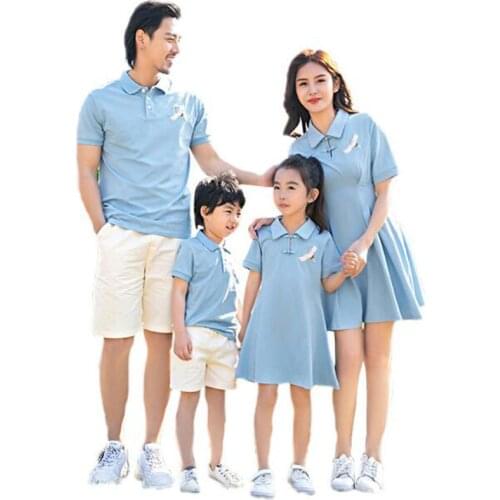 Ethnic Style Family Matching Outfits Mommy Daddy And Me Clothes Mother And Daughter Summer Dress Family Matching Clothes T-shirt
