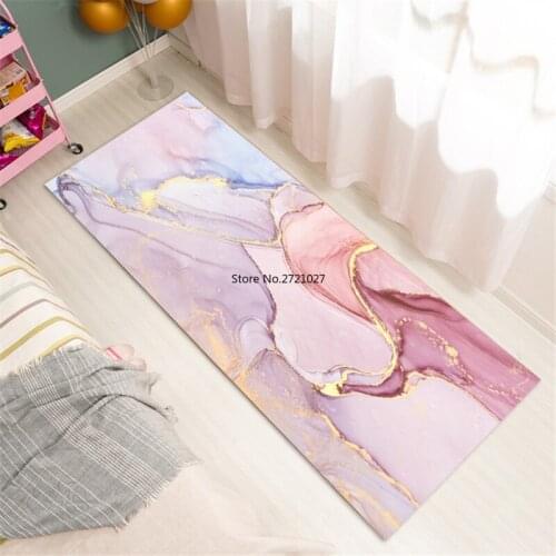 Nordic Light Pink Paint Bedroom Decoration Abstract Girl Carpet Simple Kitchen Floor Mats Non-slip Mat Floor Mats